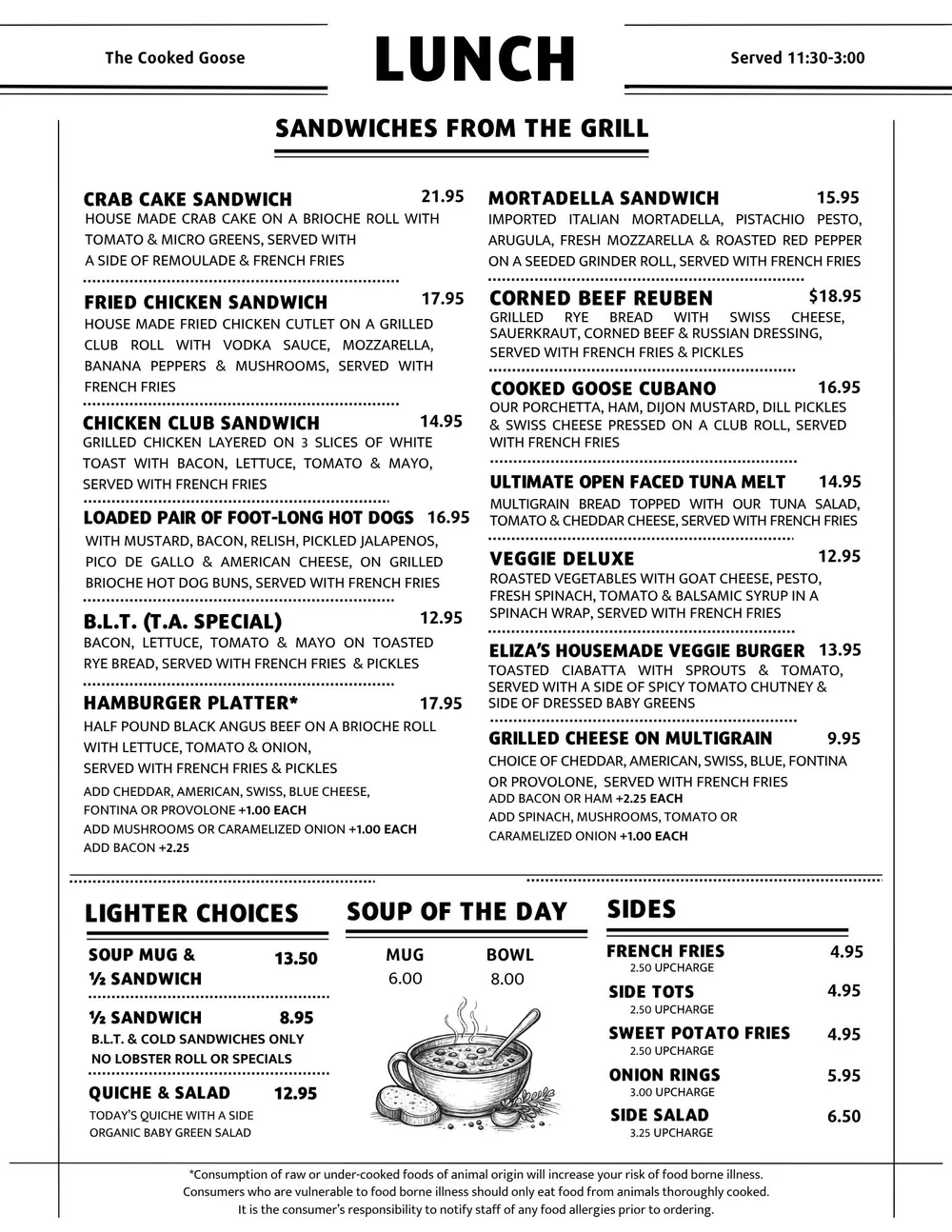 The Cooked Goose Menu.pdf Menu — The Cooked Goose