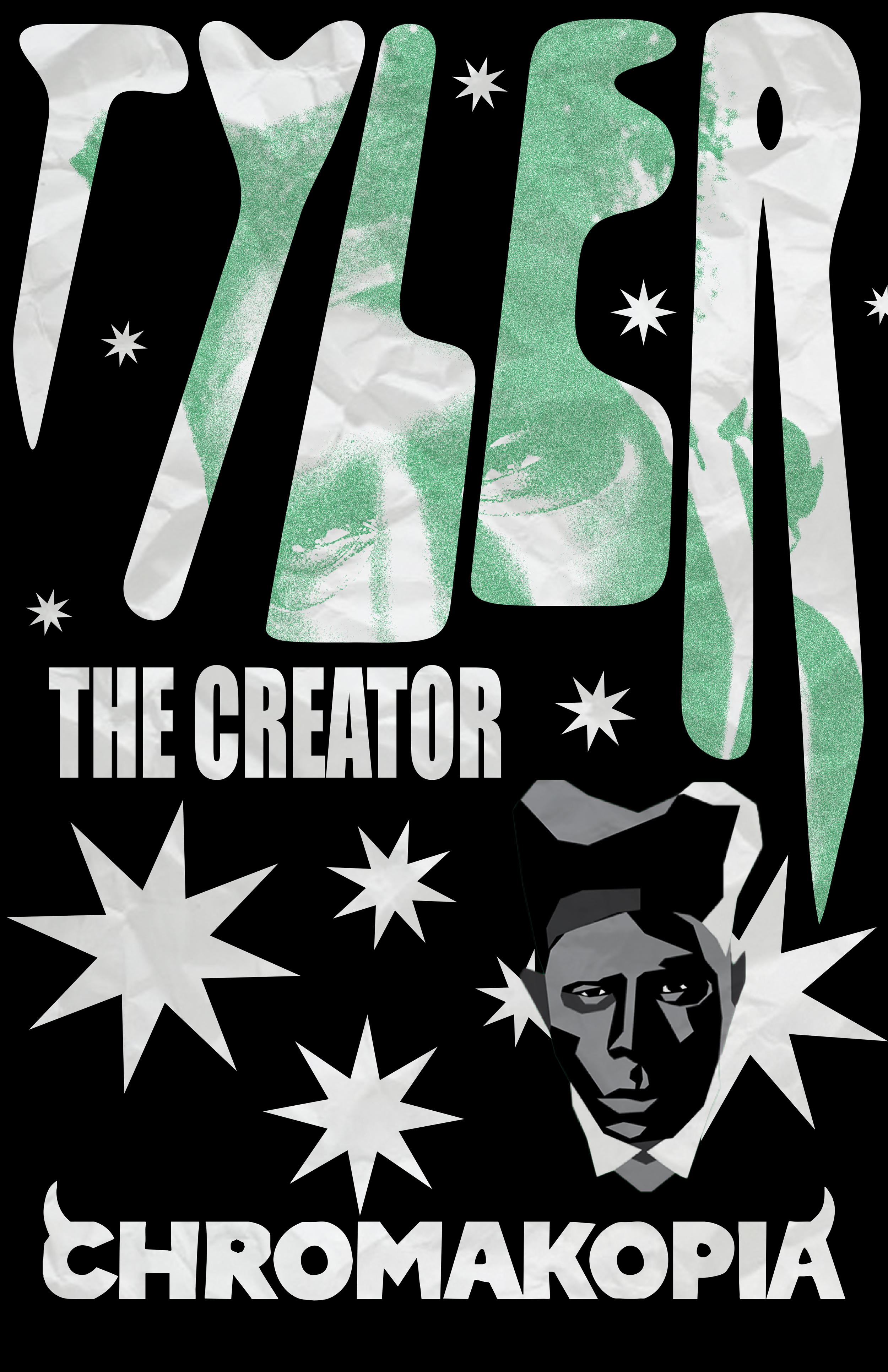 Afiche inspirado en el artista Tyler The Creator. 