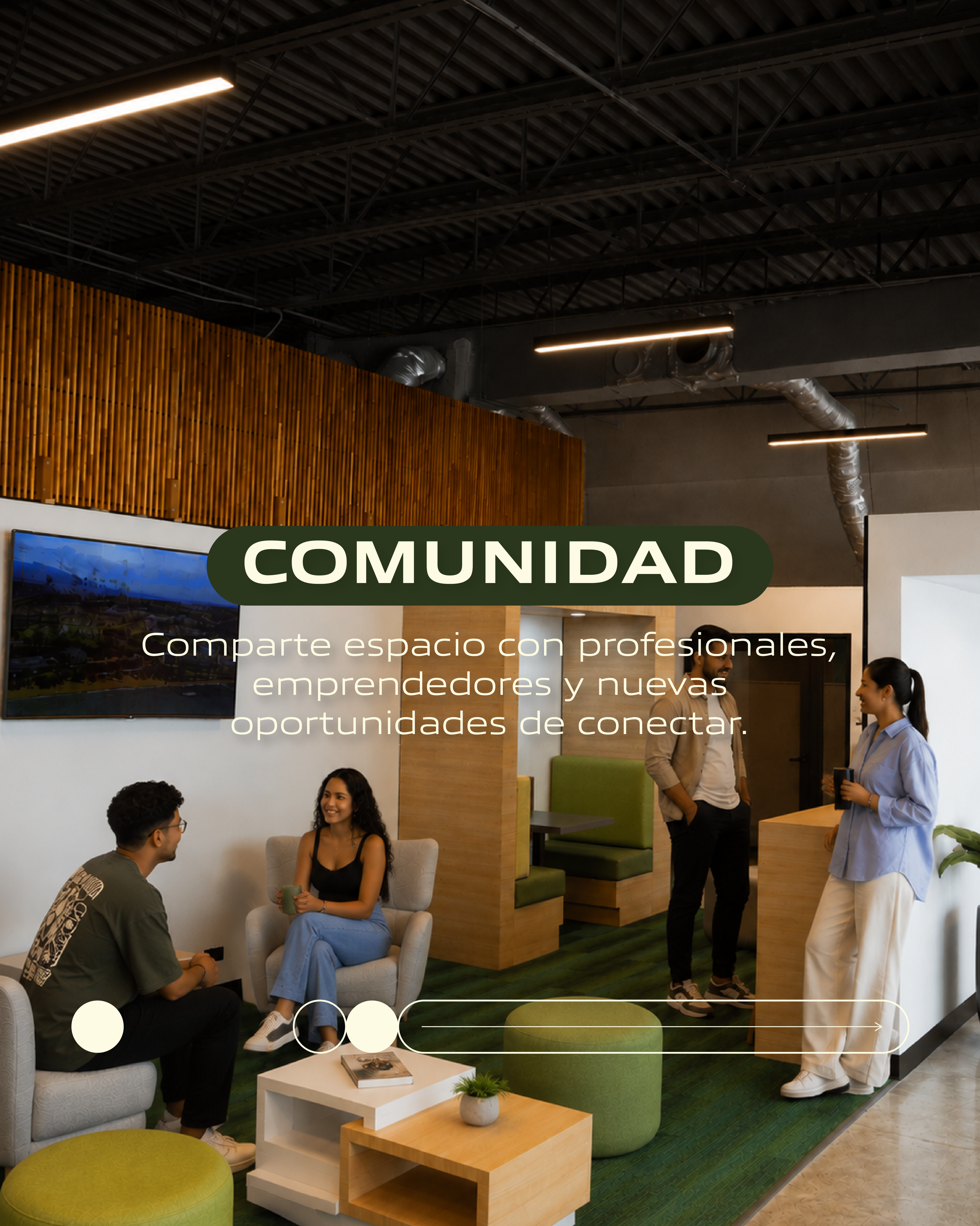 Redes sociales de UP Spaces Coworking (carrusel 5)