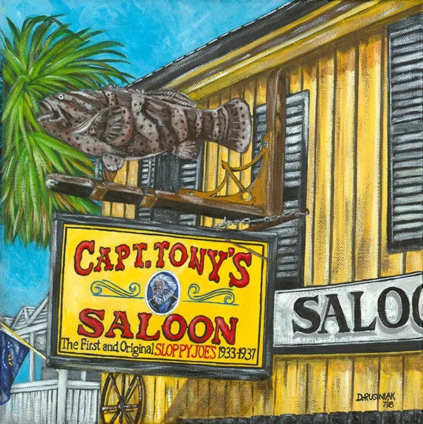 Captain Tony's 12"x 12". (Available Giclee 200.00)