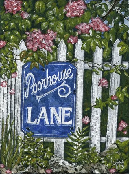 PoorHouse Lane.  (Available Giclee 200.00)