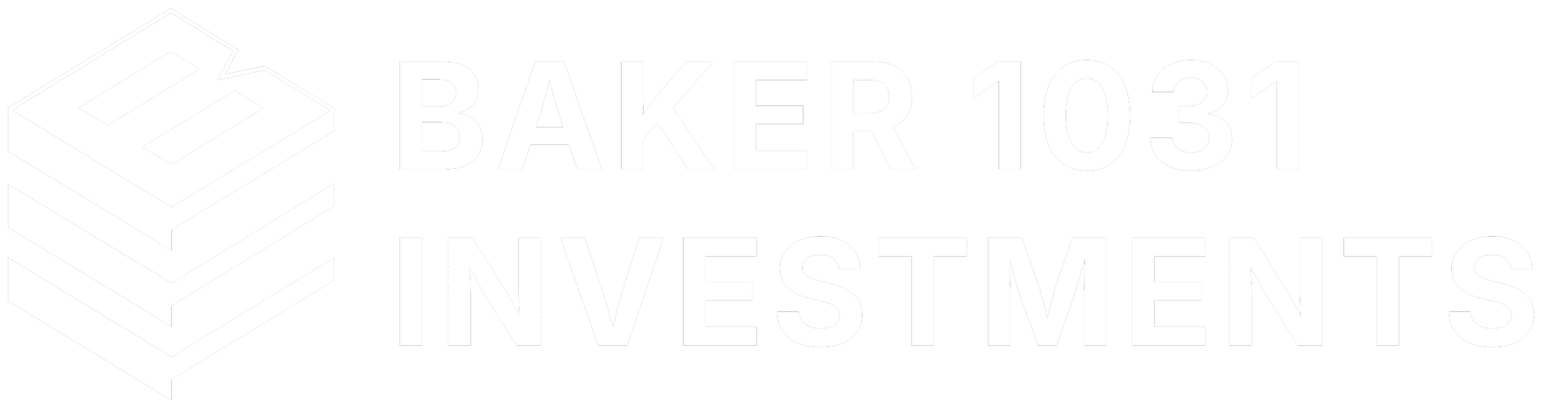 Baker 1031 Investments Logo in White