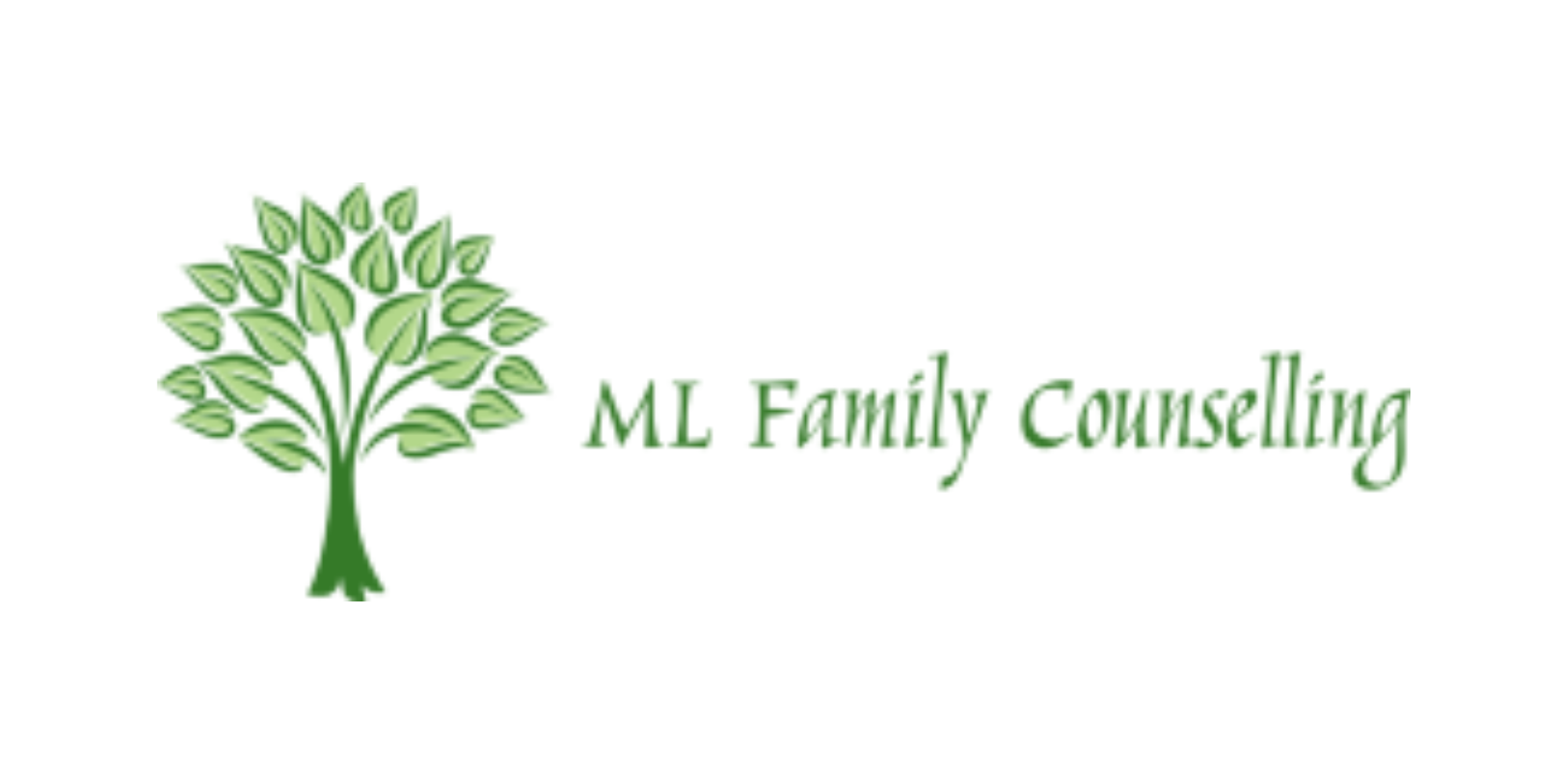 A green tree logo with the words "ML Family Counseling" in green text.