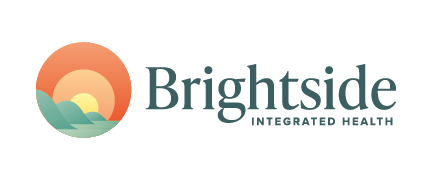 Brightside Integrated Health logo with a stylized sunrise over hills