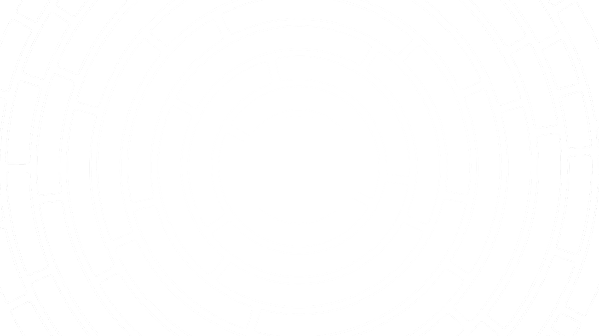 Abstract black and white concentric circle pattern with rectangular segments.