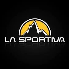 LA Sportiva logo featuring stylized mountain peaks in yellow and black with the brand name below