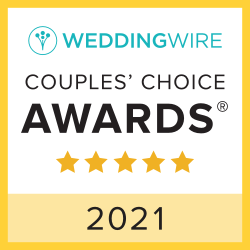WeddingWire Couples' Choice Awards 2021 with five gold stars
