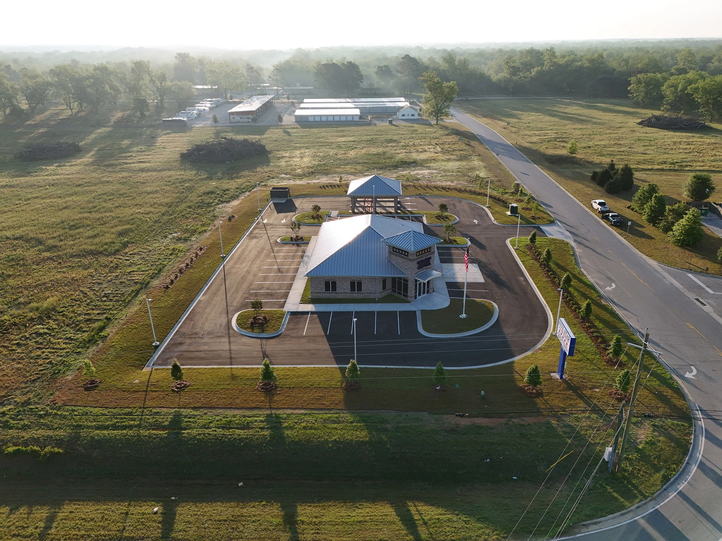 Drone aerial photography construction Georgia.