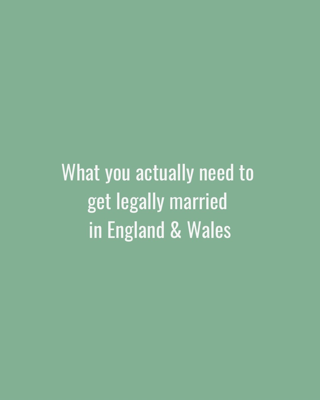 The legal ceremony needed to get married is quick, easy, and inexpensive. 

Here&rsquo;s what you need to remember:

Your legal marriage and your ceremony don&rsquo;t have to be the same thing.

Once you understand what&rsquo;s actually required lega