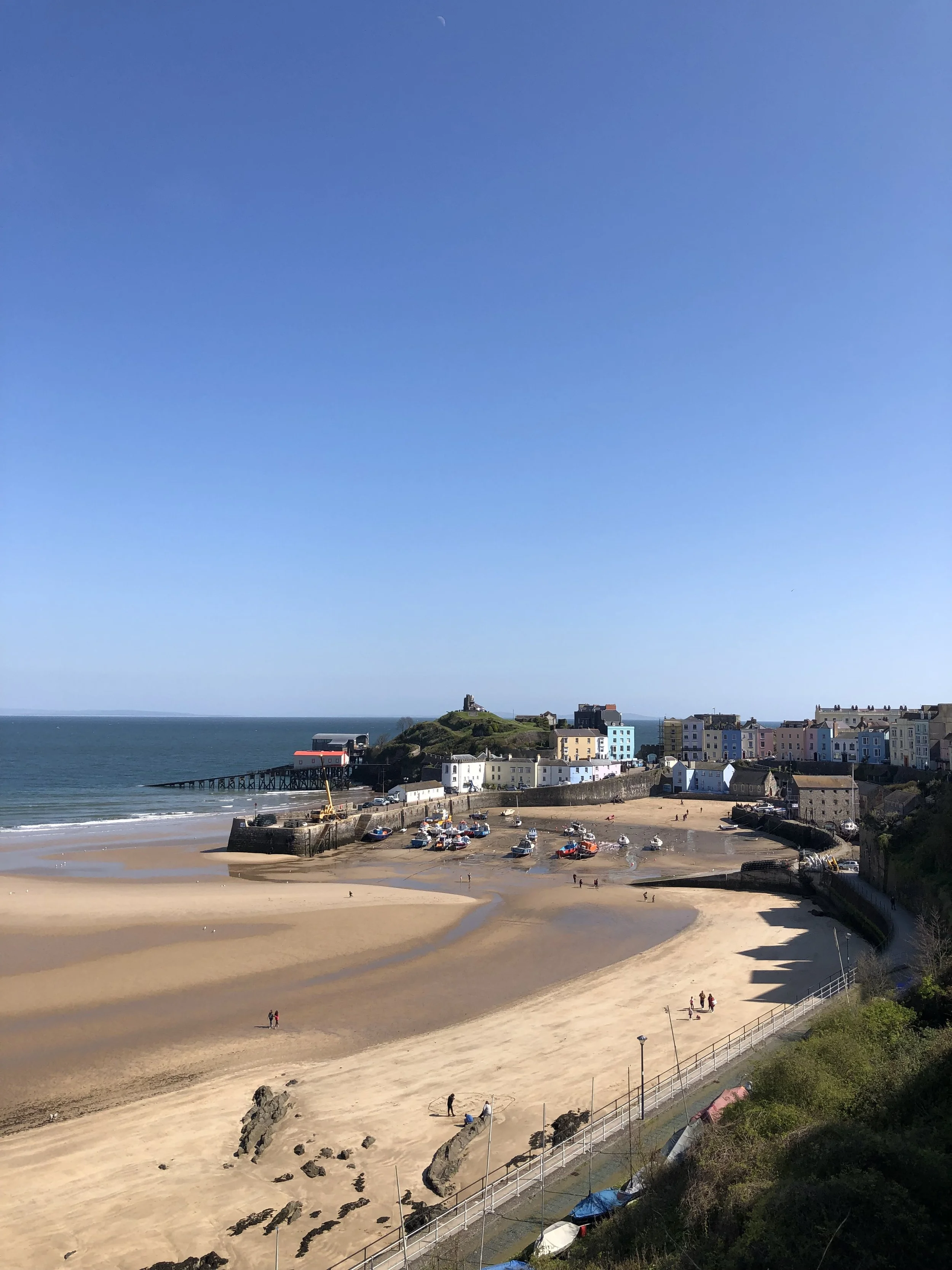 A view across Tenby North Beach, Tenby, Pebrokeshire