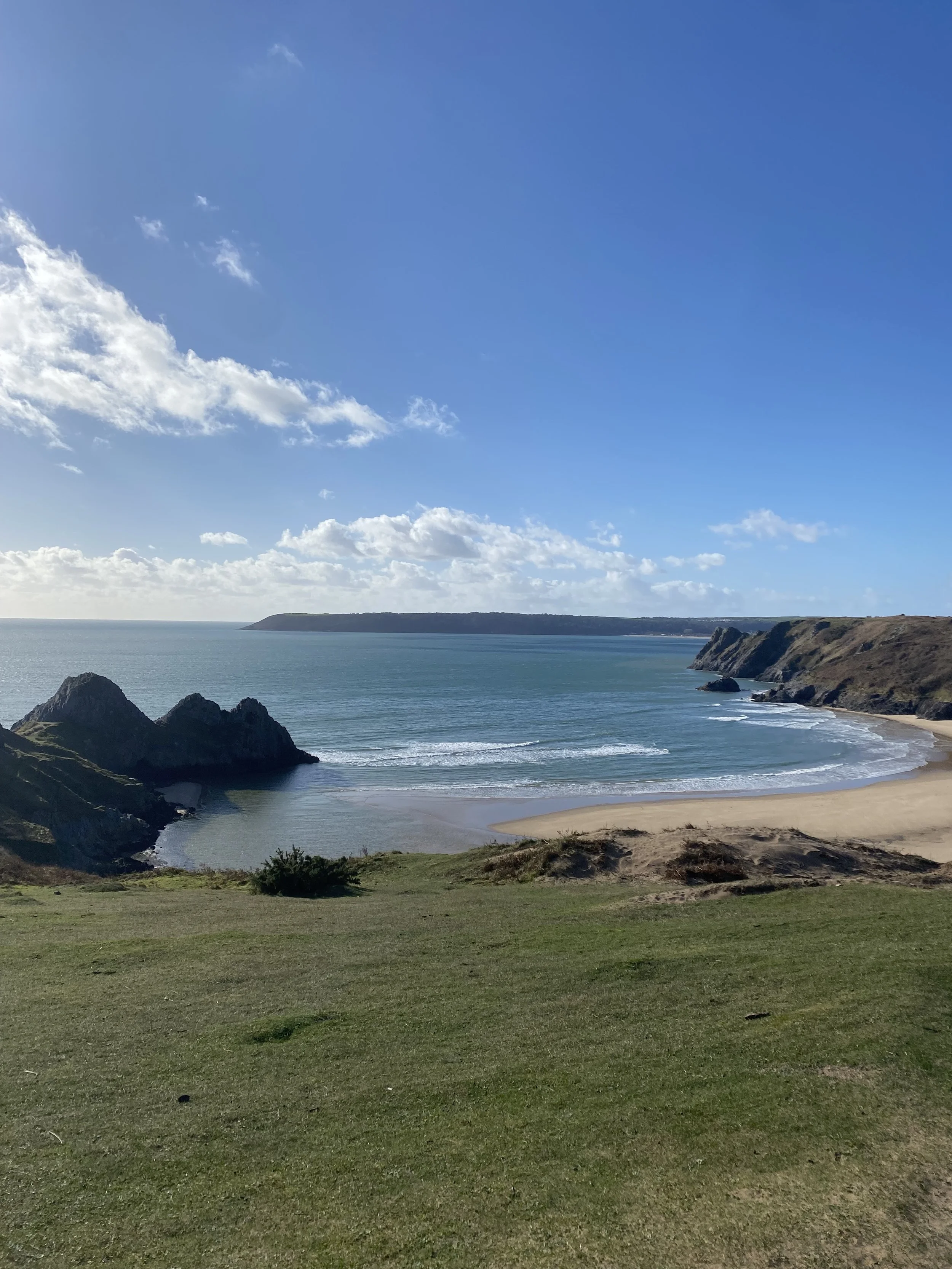 Three CLiffs Bay, Gower, Swansea, South Wales, suitable for celebration of life, or wedding photos