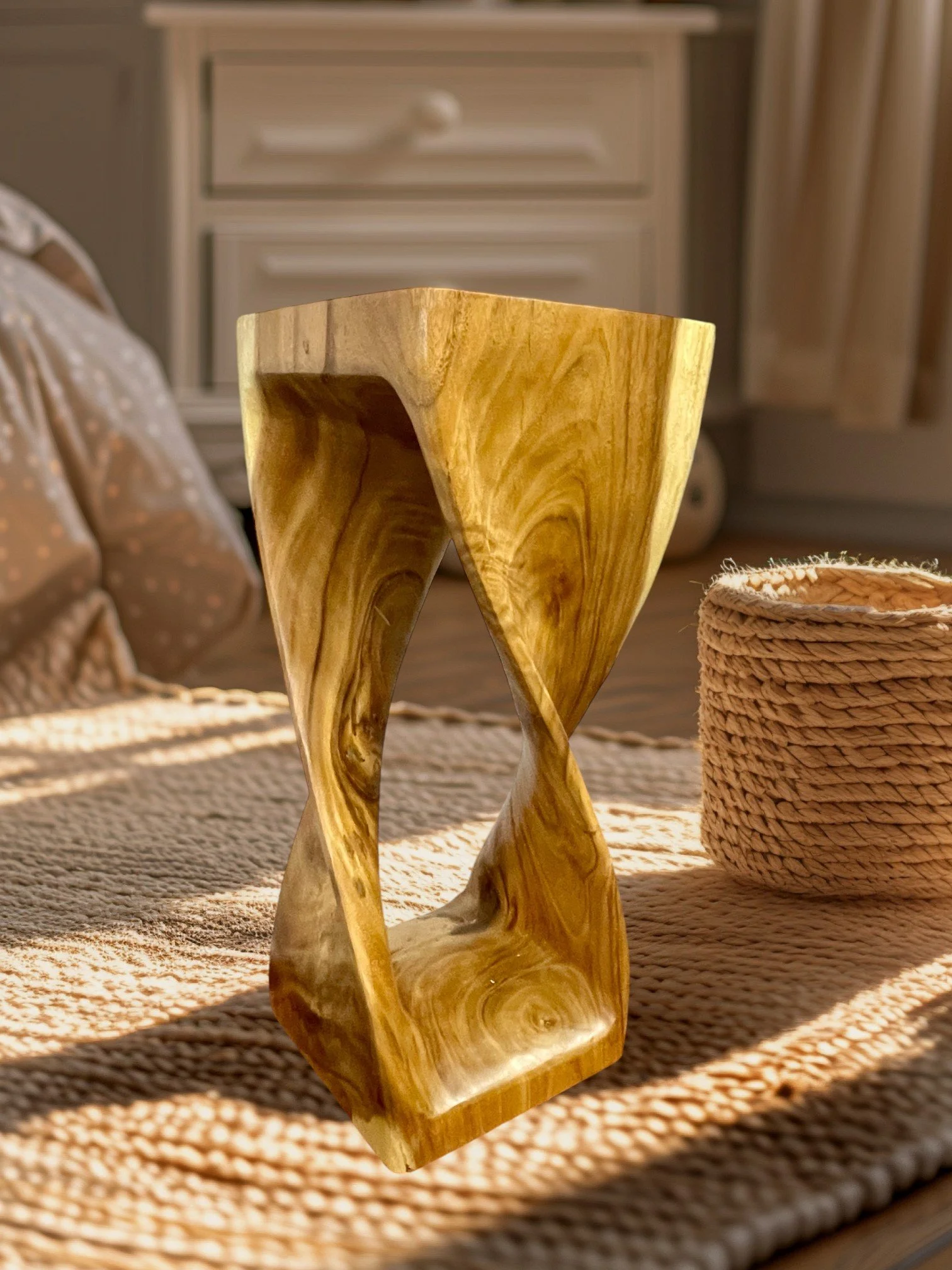 tall natural wood twist stool.jpg
