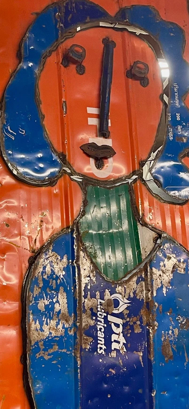 recycled metal made into unique art