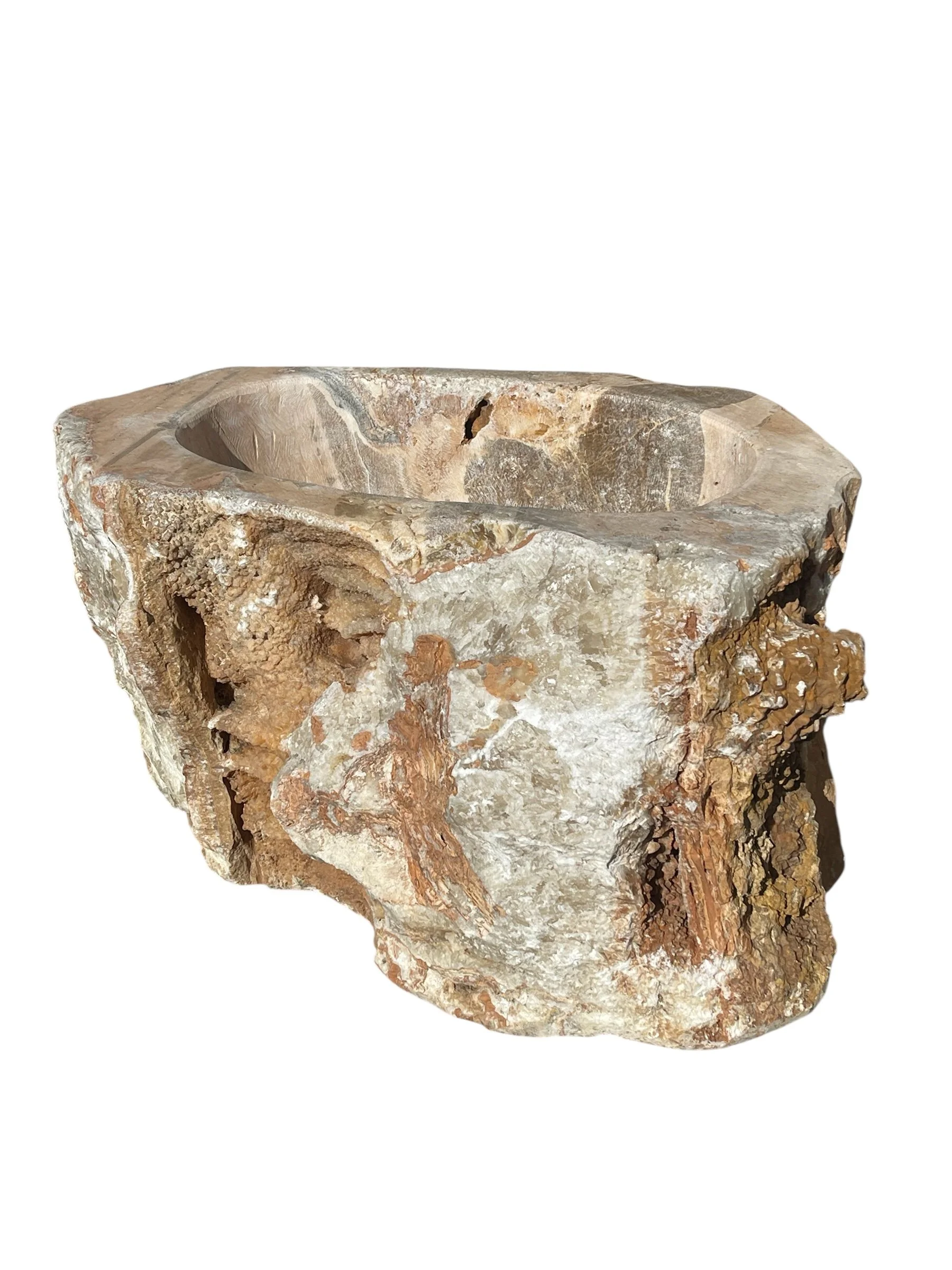 stone or rock planter