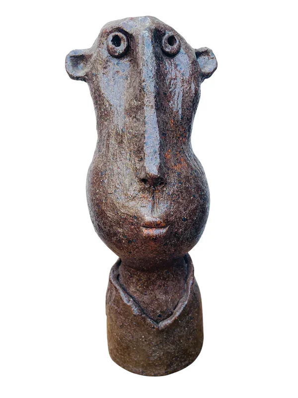 ceramic one of a kind hand made whimsical man.webp