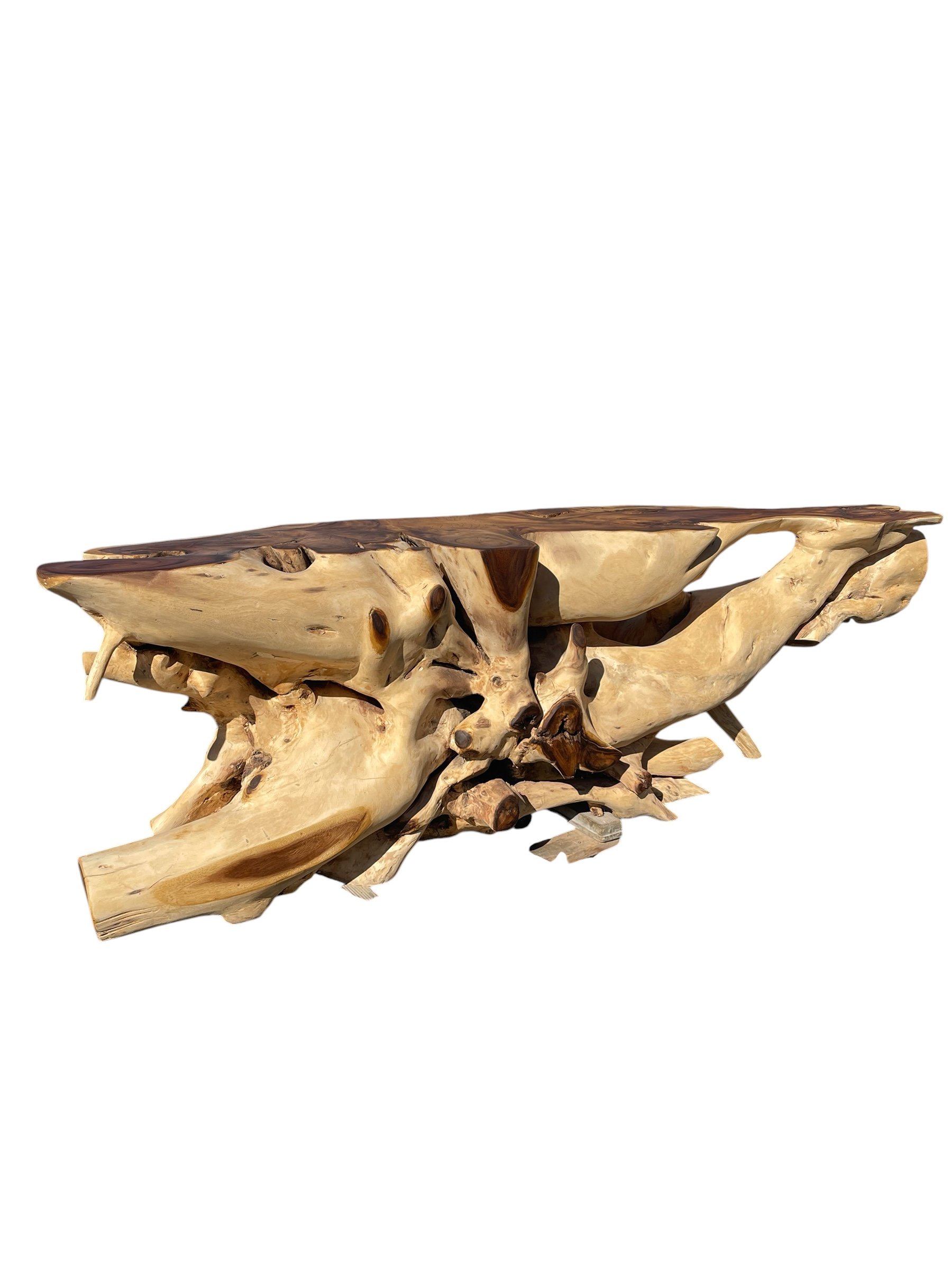 reclaimed natural wood hallway or sofa console.JPG