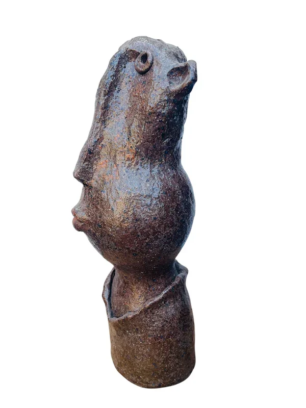 ceramic hand made whimsical man profile.webp