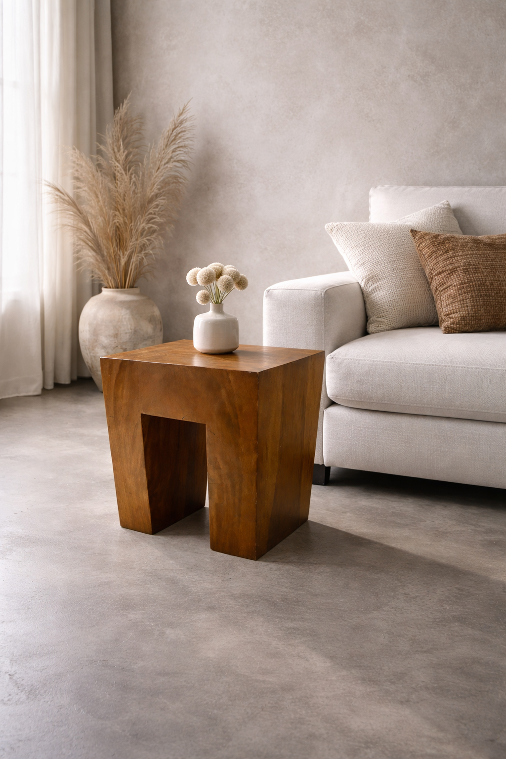 Handcrafted Natural Wood Accent Table.PNG