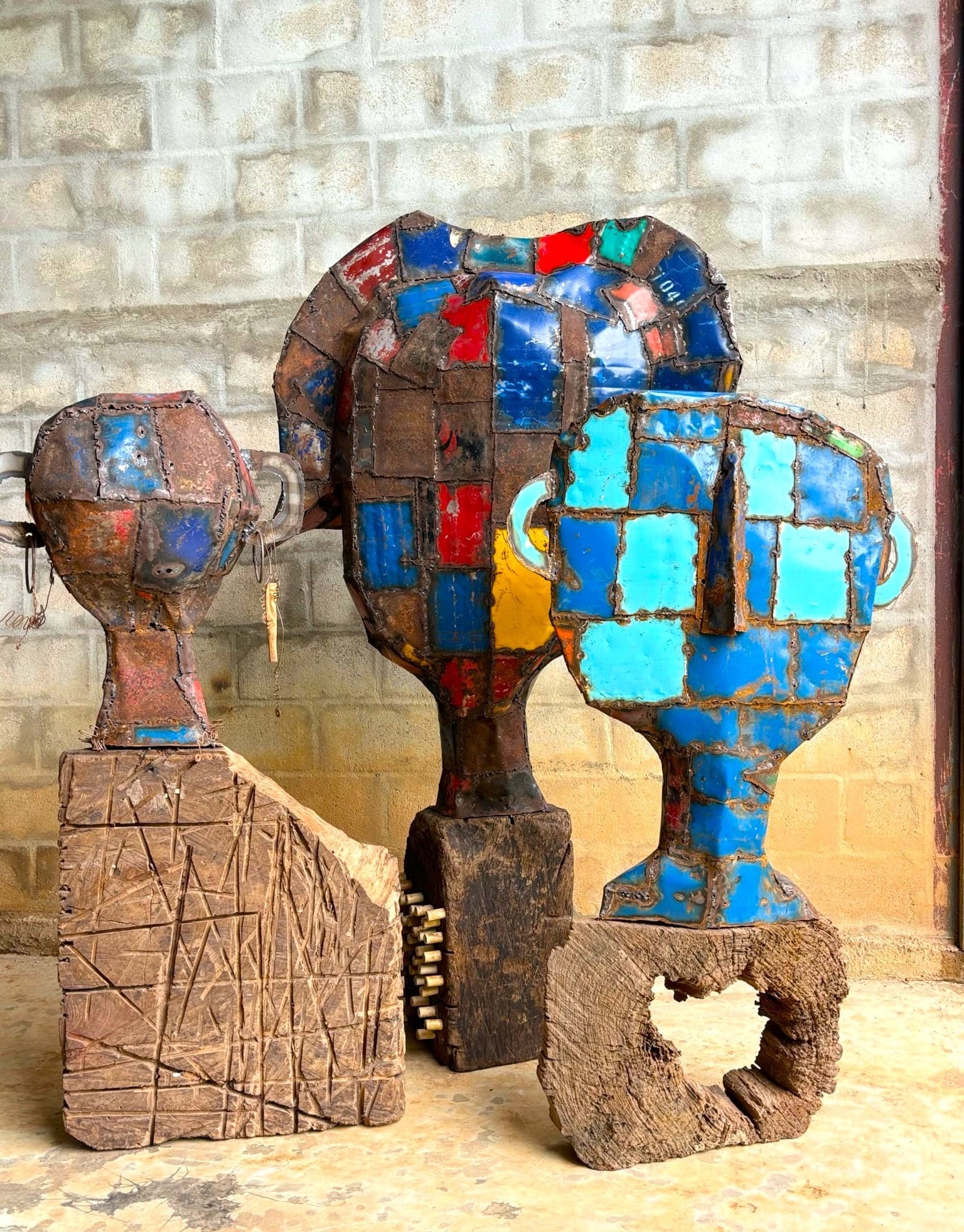 hand-made metal art sculptures