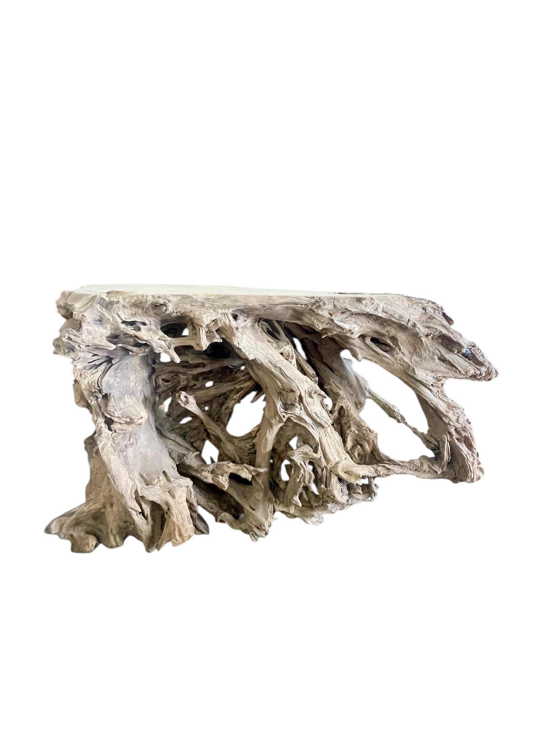 natural wood furniture console table.JPG