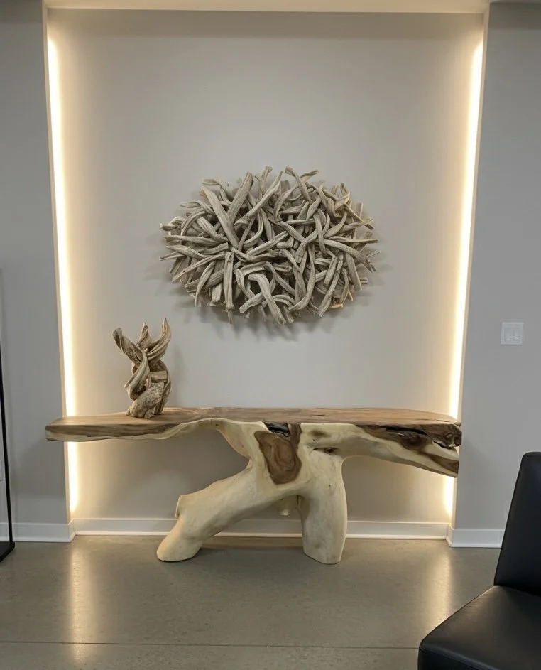 oval tropical vine wall art