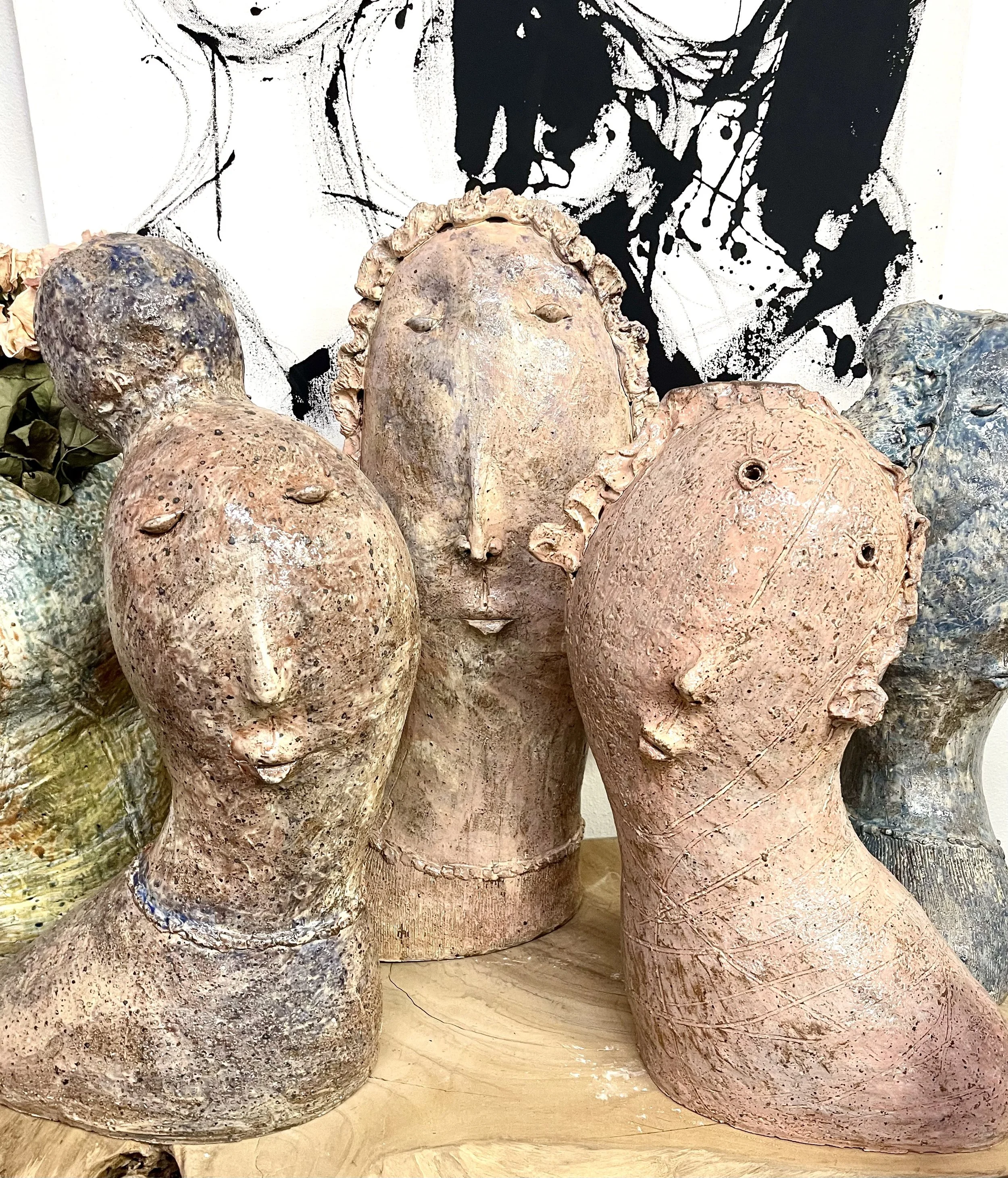 hand made one of a kind ceramic sculptures