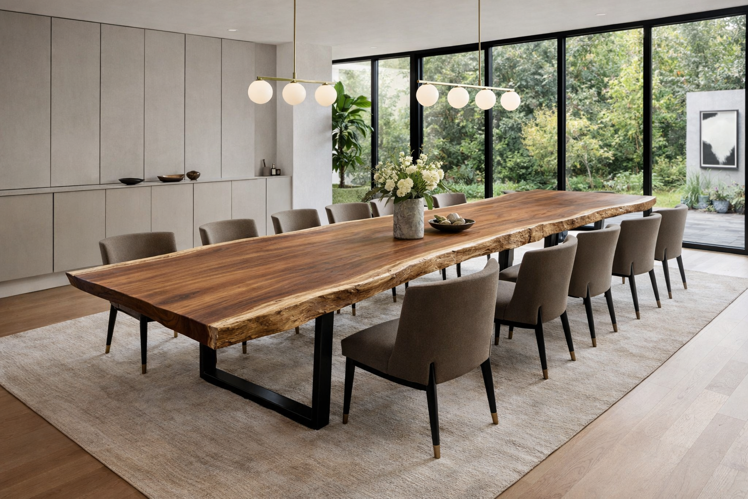 17' live edge conference or dining table