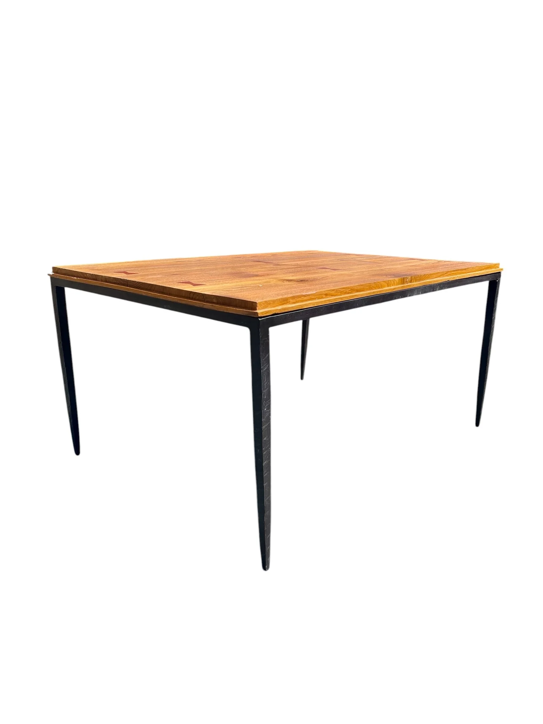 Teak Wood Coffee Table with Metal Legs.JPG