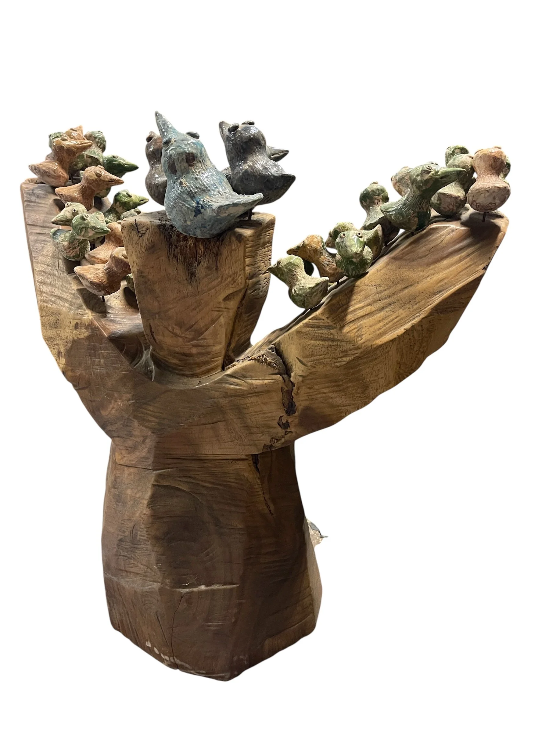 abstract person with birds unique decor.JPG