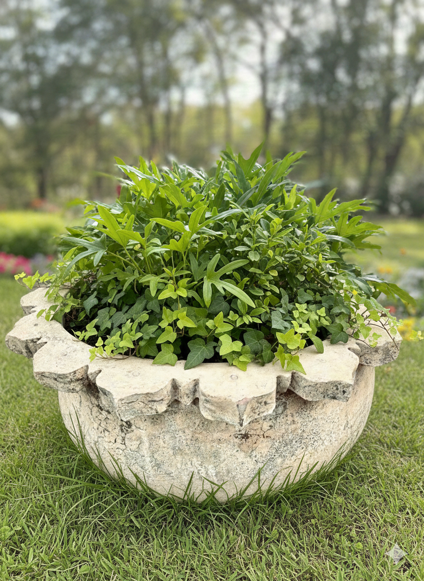 high fired ceramic planter or water feature