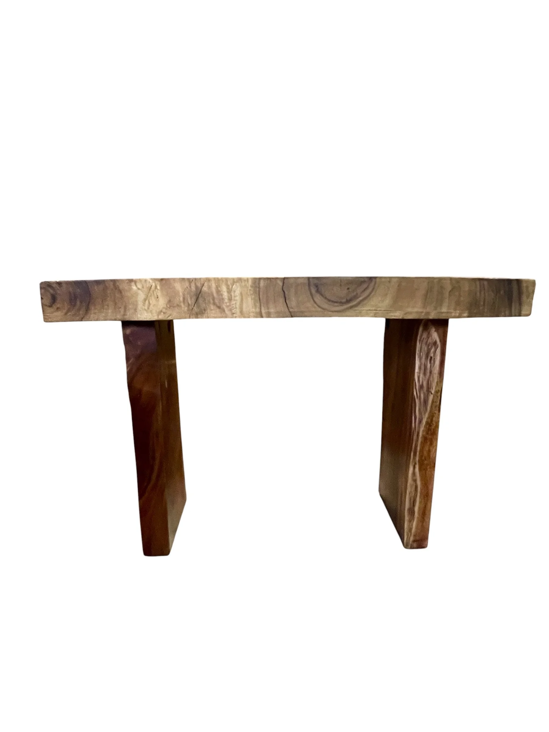 natural wood console table reclaimed wood side.JPG