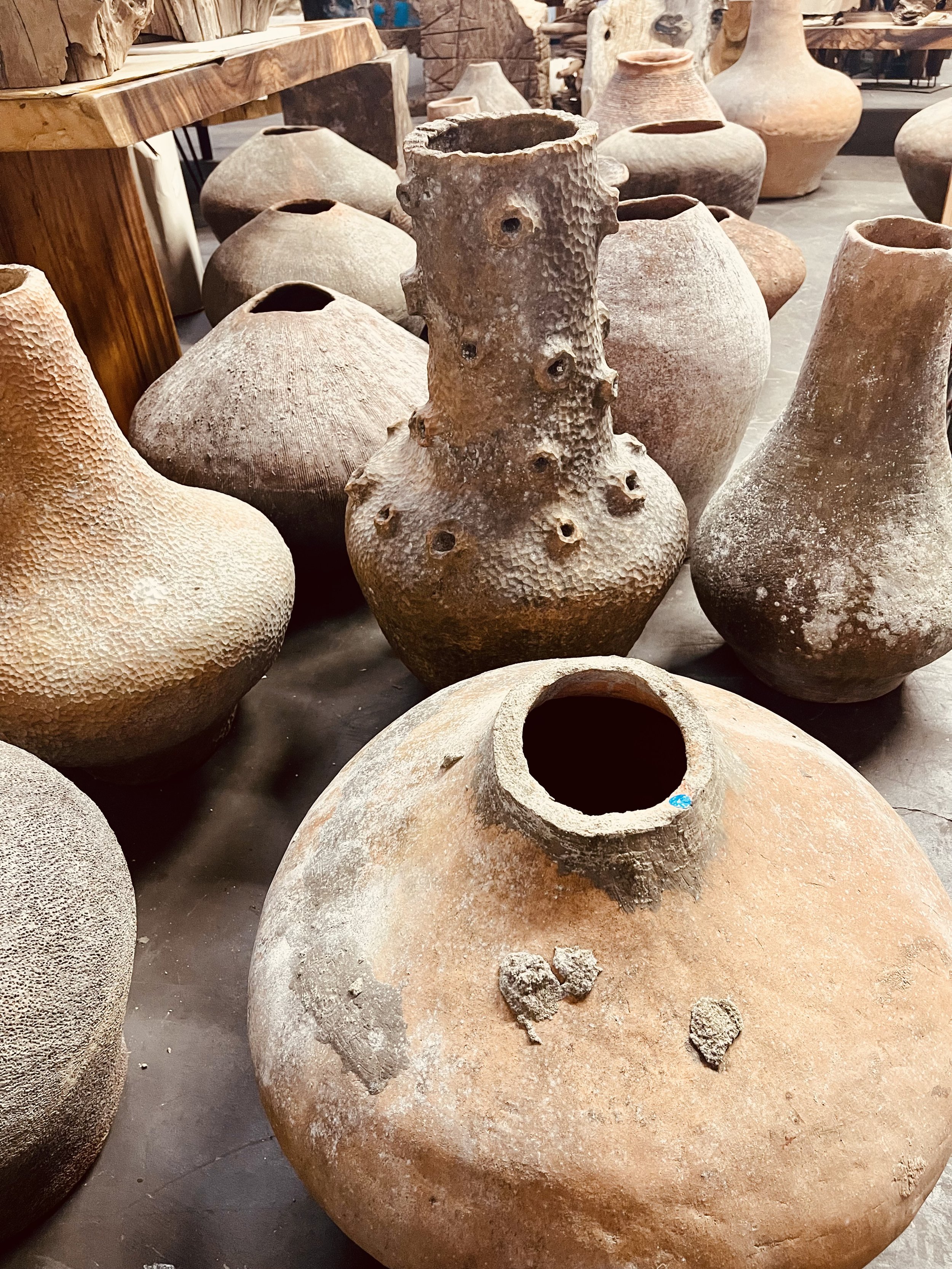 hand-made unique ceramic vases