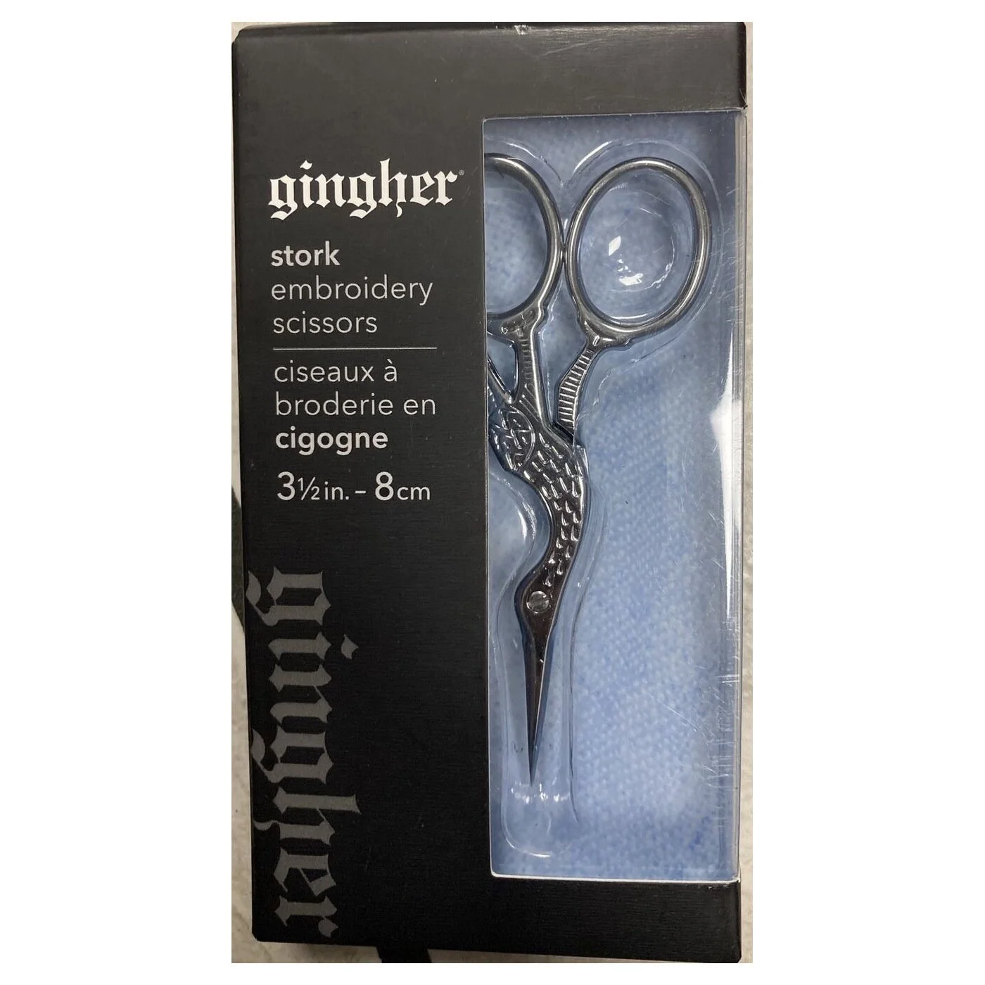 Gingher 3 1/2" Chrome Stork Embroidery Scissor - G-CST