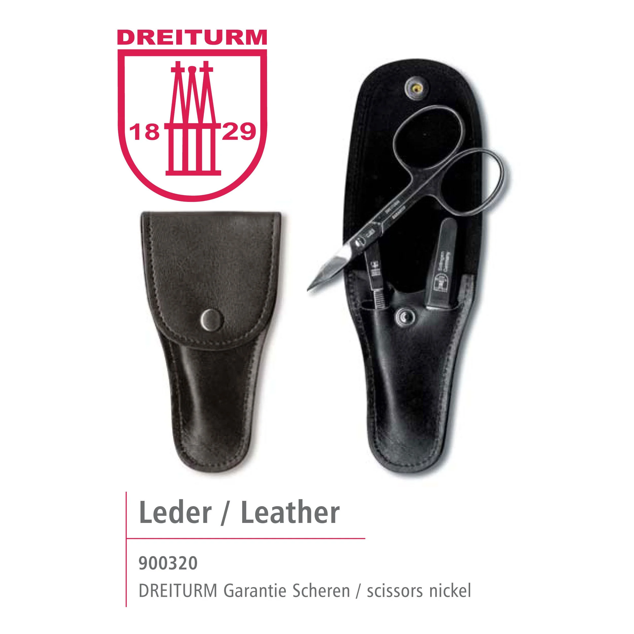 Dreiturm - 4 pc. Manicure set in Leather Pouch - 900320