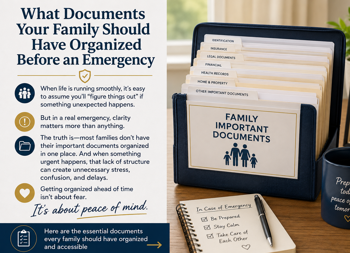 What Documents Your Family Should Have Organized Before an Emergency