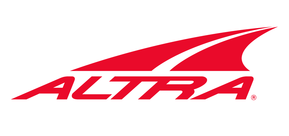 Altra logo with a stylized red road or track design above the red word 'ALTRA' on a white background.