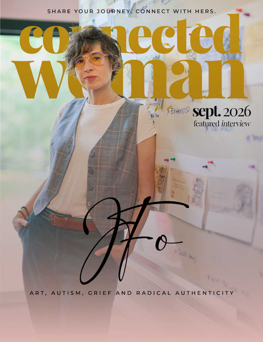 Connected Woman Magazine interviews JFo, Writer & Illustrator of Grief Monster: An Illustrated Diary of Grief—September 2026 Featured Interview