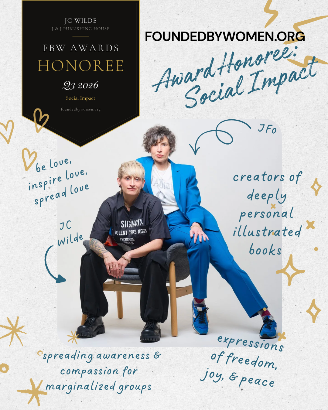 J & J Publishing House Honored by Founded by Women for Social Impact