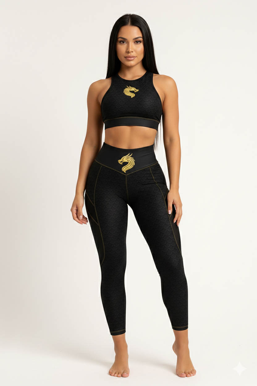 Conjunto Unstoppable Dragon: Top e Legging