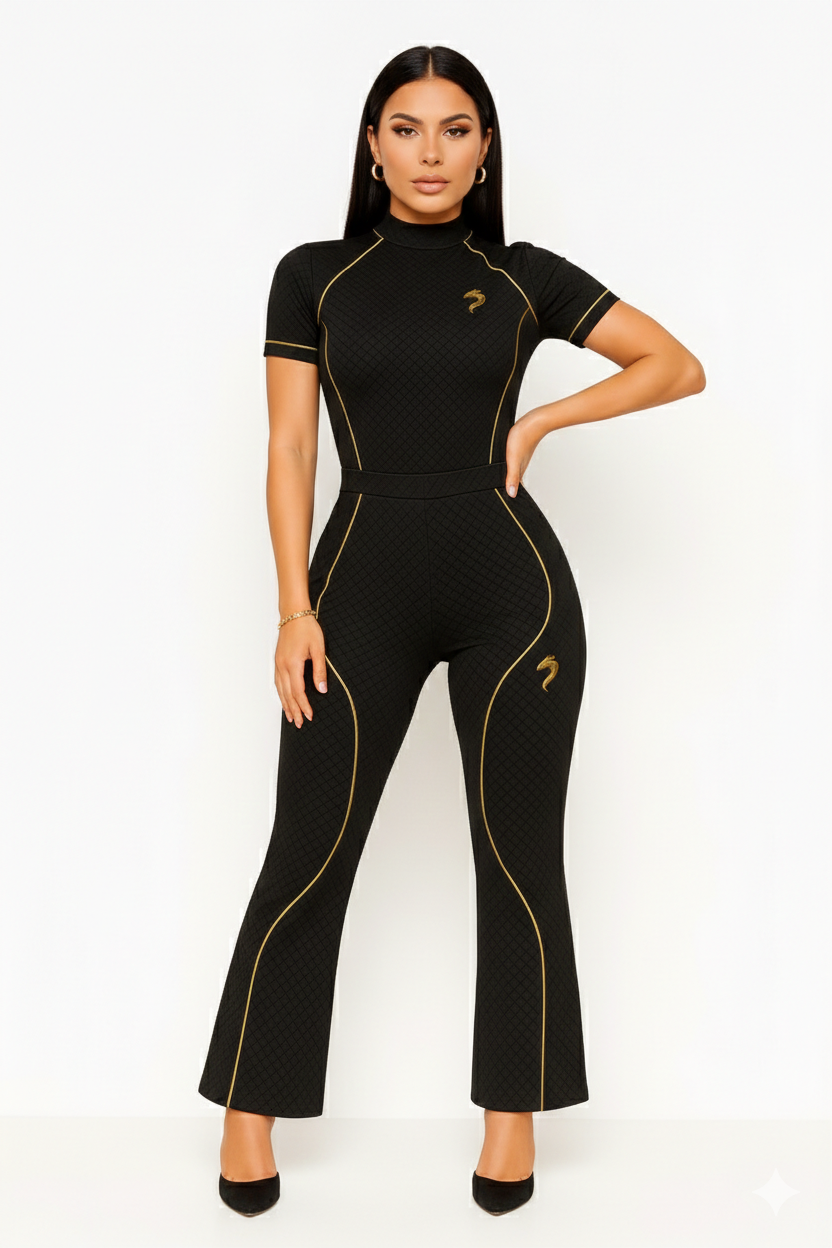 Macacão Elegância Dourada