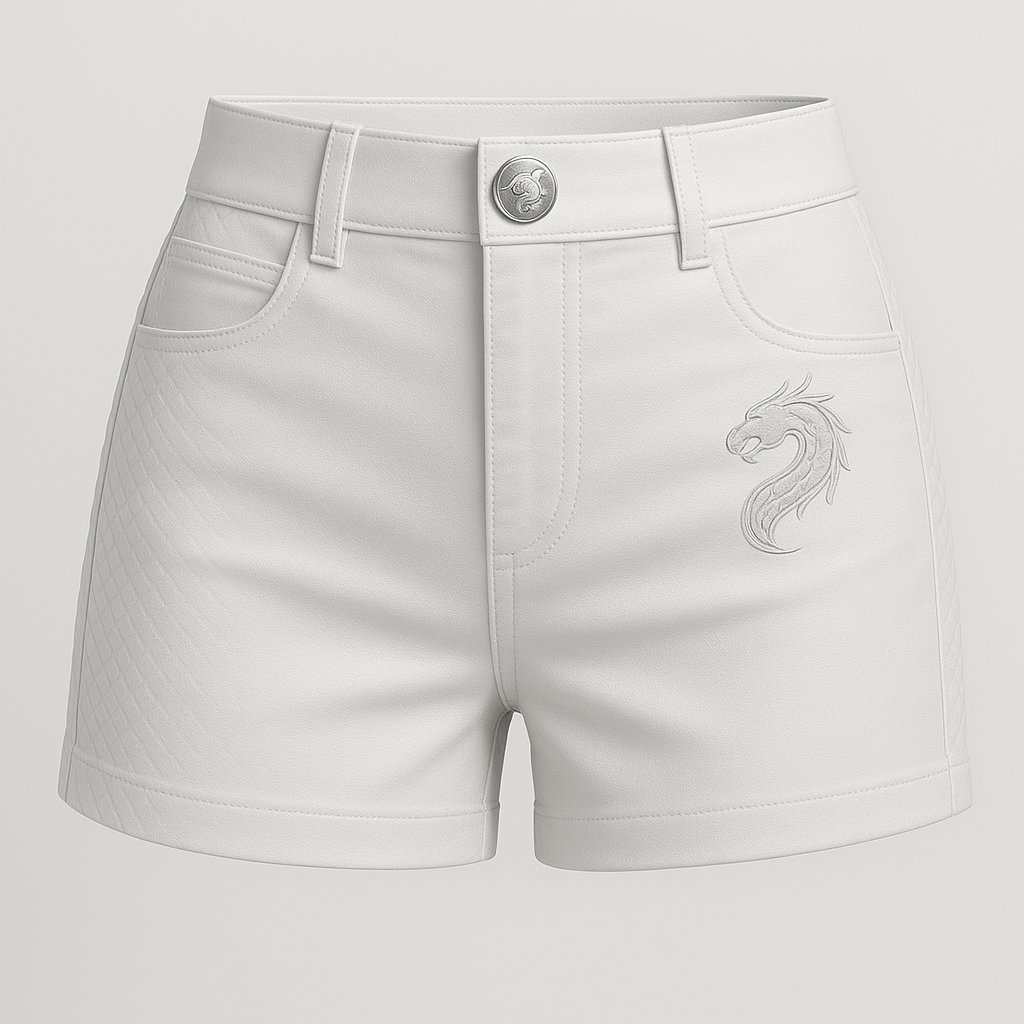 Short Branco Elegante com Detalhe Bordado