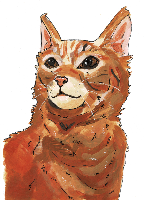 Acrylic - ginger cat