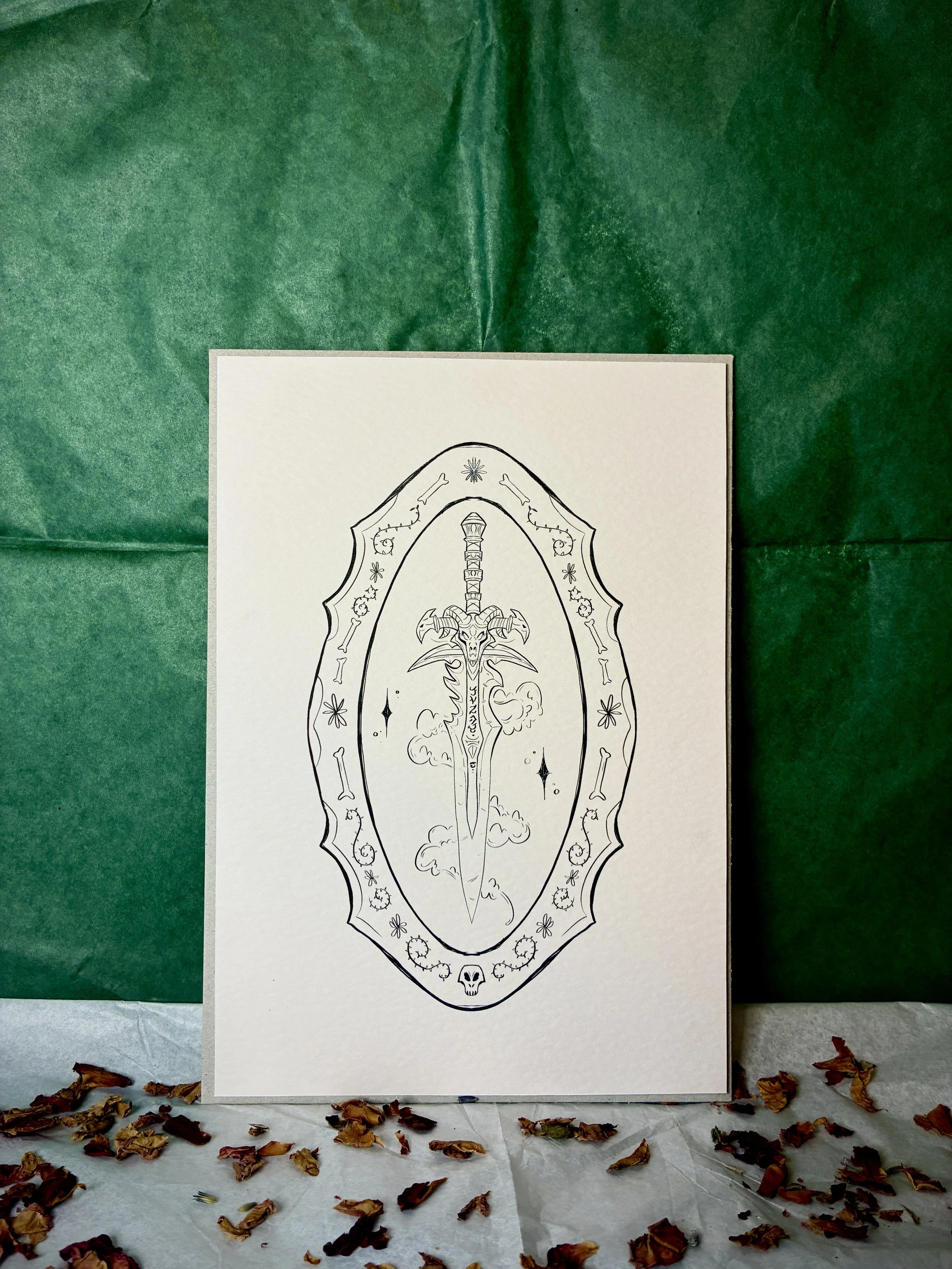 Warcraft Weapons - Frostmourne A5 print