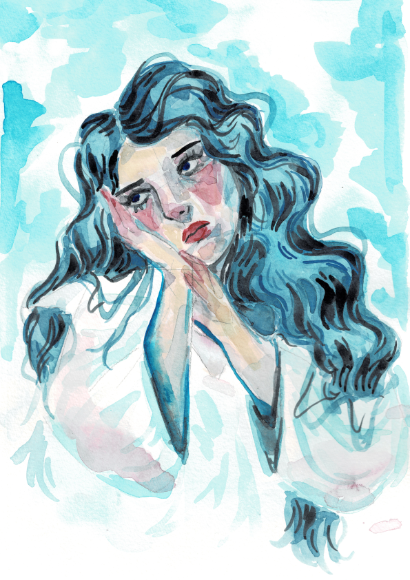 Watercolour portrait - Holly Humberstone