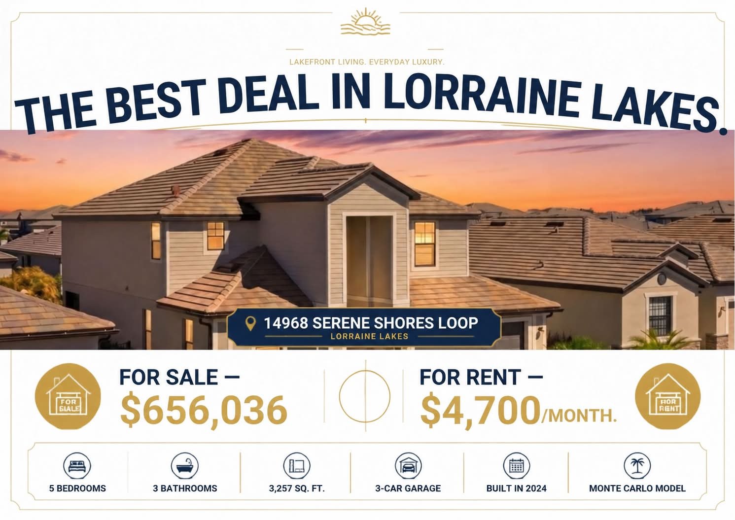 Best deal in lorraine lakes!! 631-335-5325