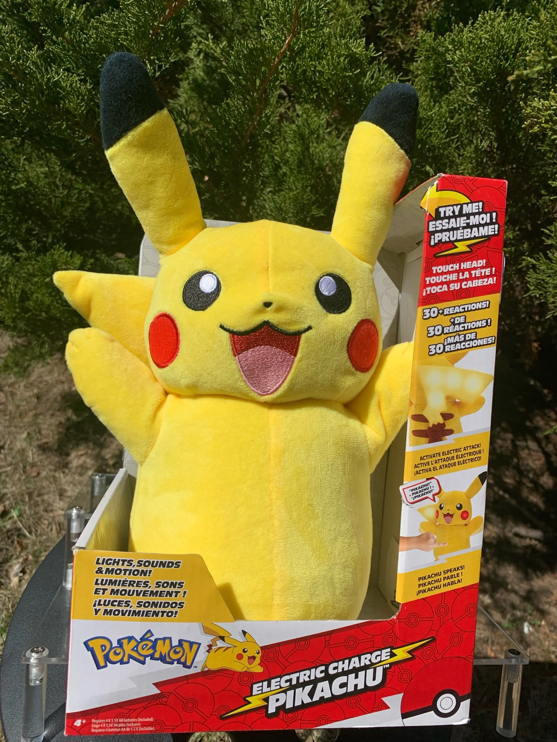 Large Pikachu Plush (Talks & Lights Up!)