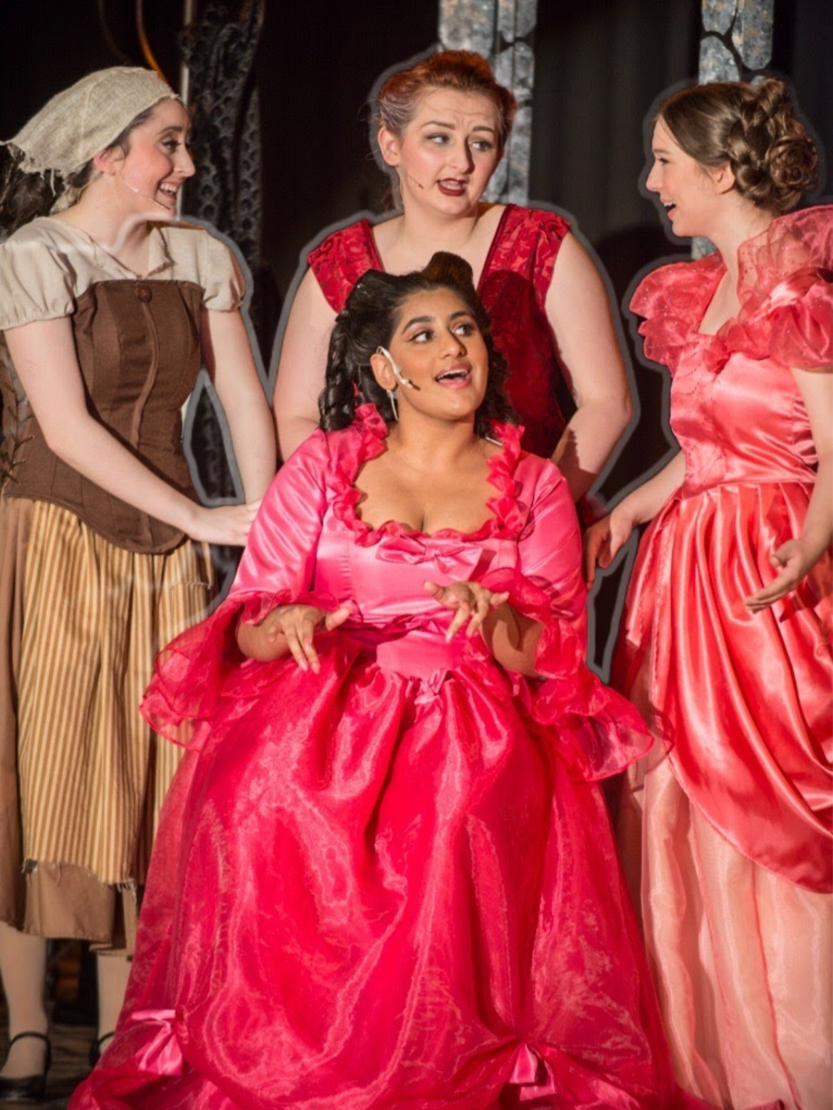 Where it all began! On stage, performing as the evil stepsister in Cinderella