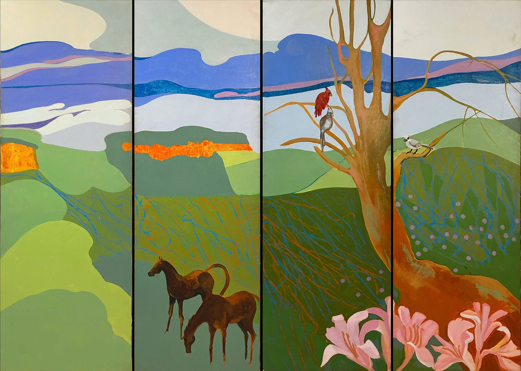 Untitled Landscape Screen (back)
