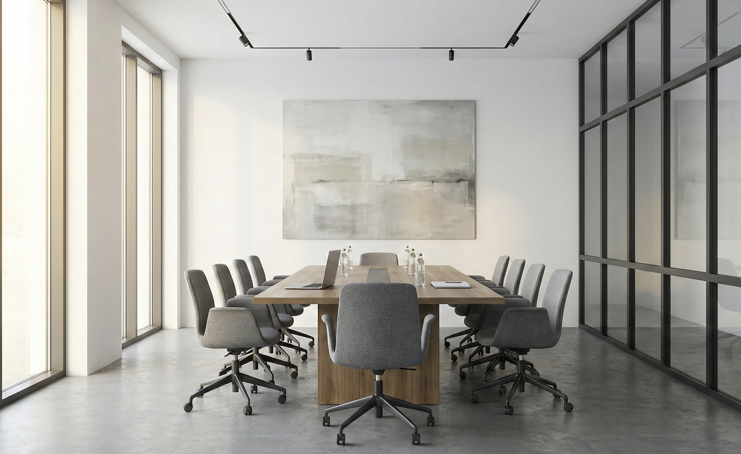 Moderner Konferenzraum mit Besprechungstisch