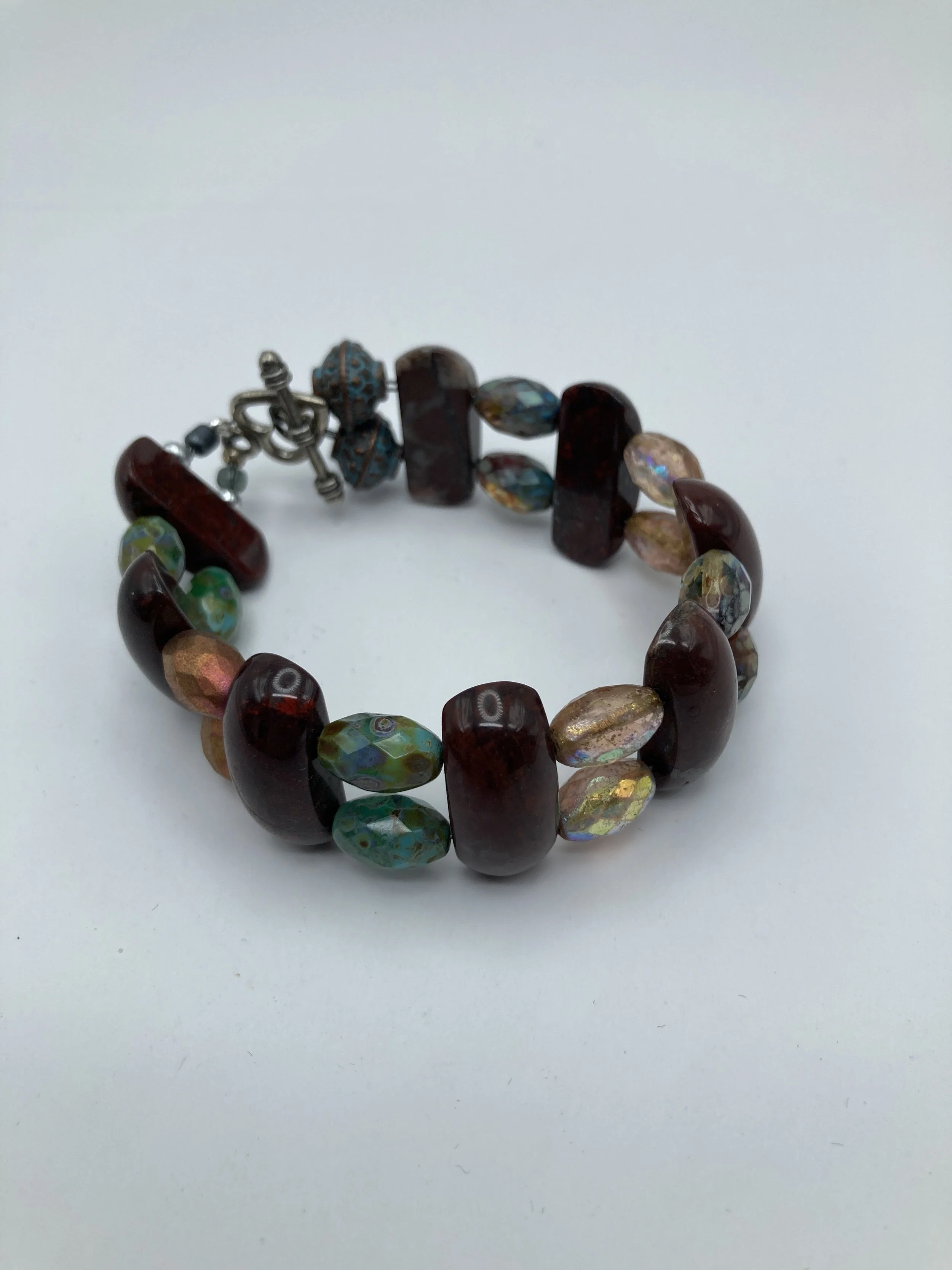 bracelet Jasper w Czech beads